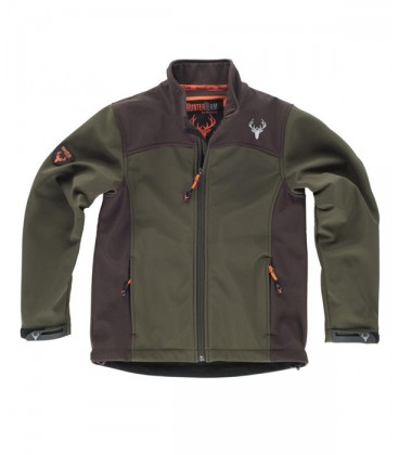 Chaqueta WorkShell S8120 verde/marron